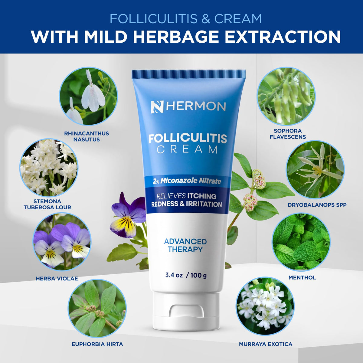 Hermon applied to scalp demonstrating targeted follicle care
