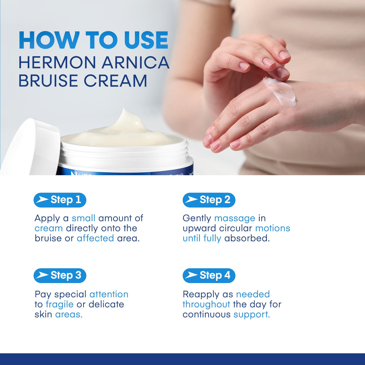 Hermon back label close-up showing ingredients and directions