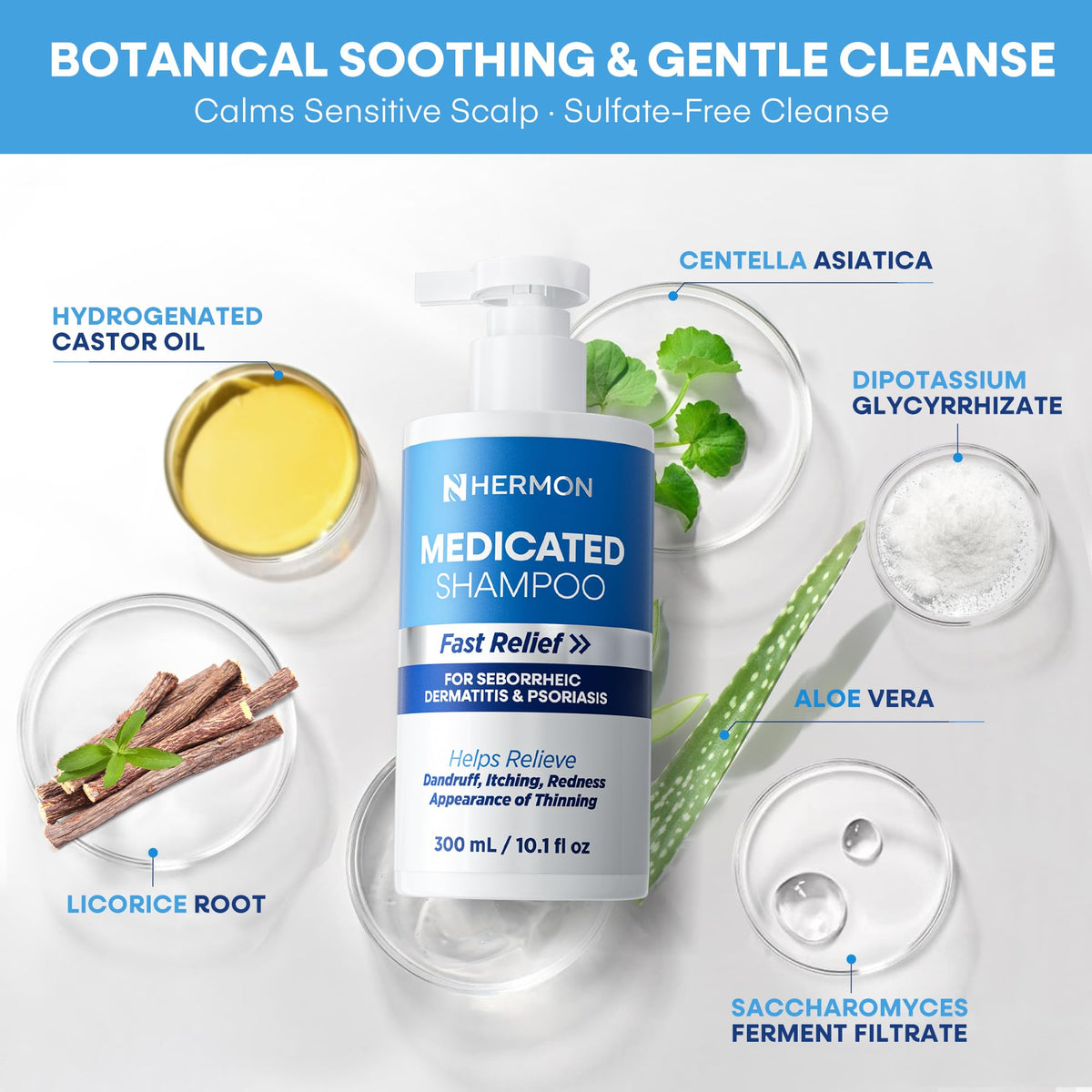 Hermon back label with directions and active ingredients for clarity
