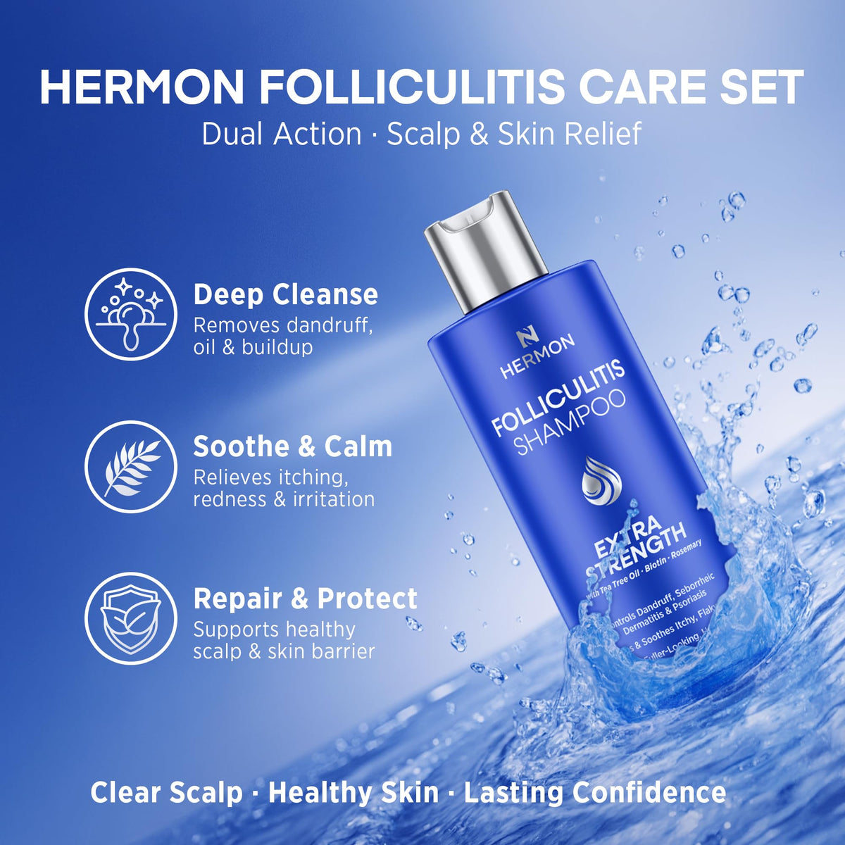 Hermon cream applied to beard area showing targeted follicle support