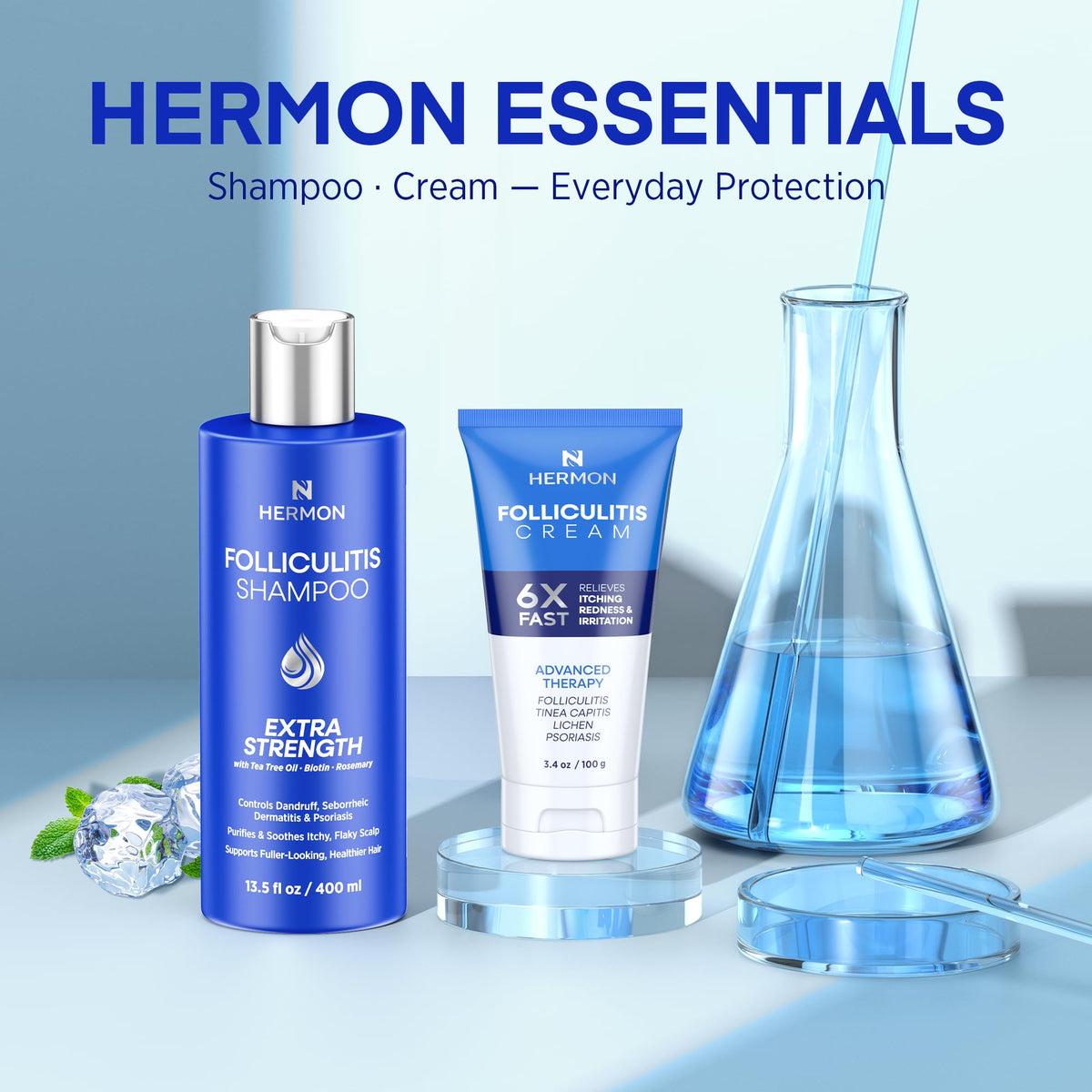 Hermon cream close-up texture demonstrating smooth application benefit
