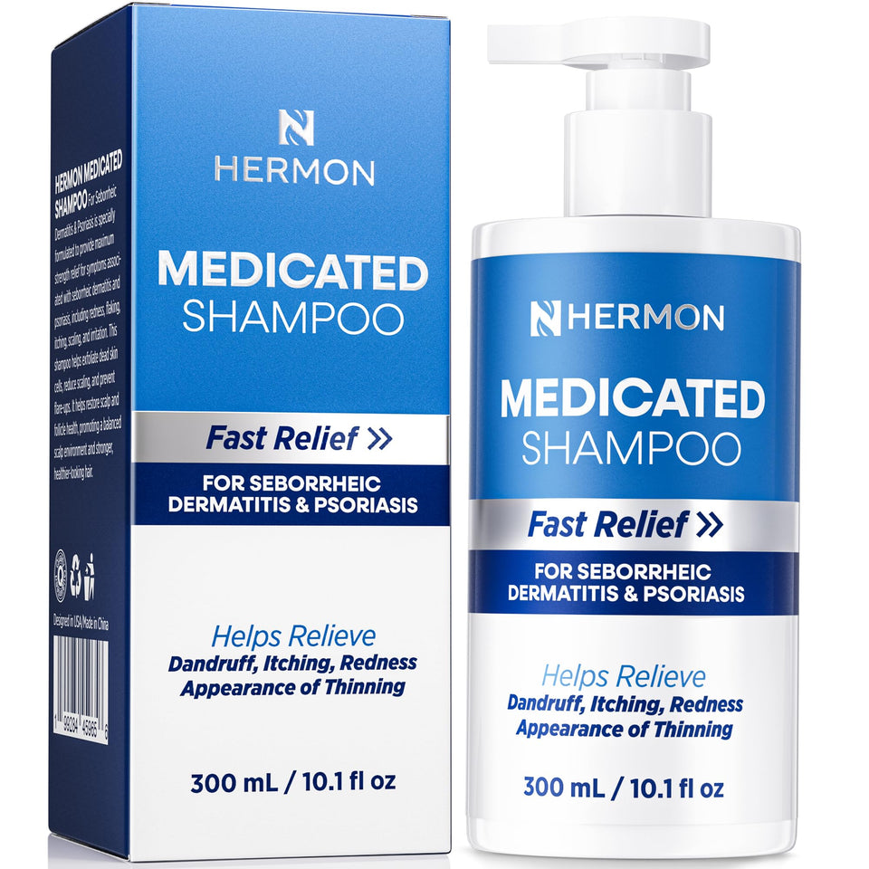 Hermon front packaging bottle showing medicated 300ml relief benefits