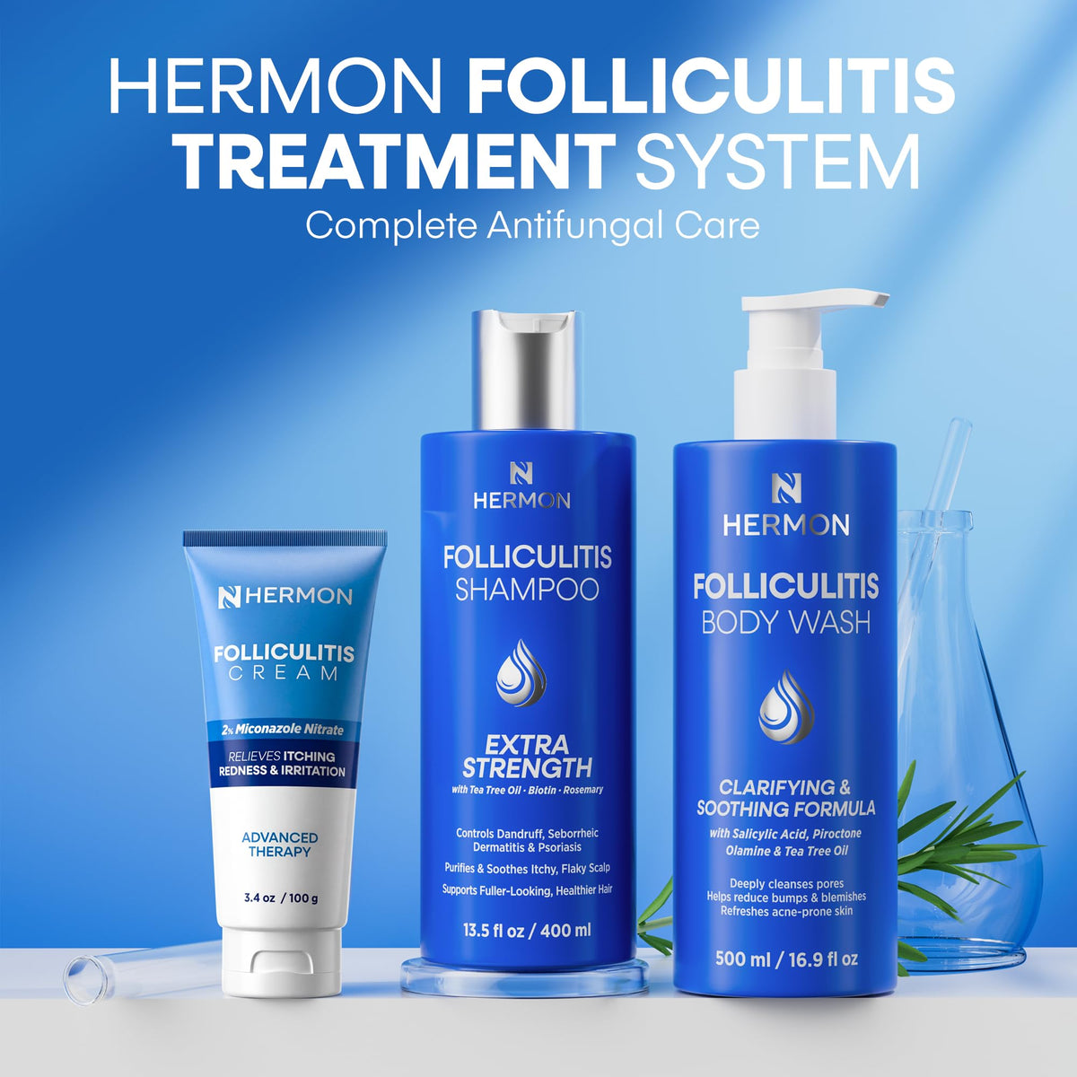 Hermon on bathroom shelf in lifestyle setting for daily routine