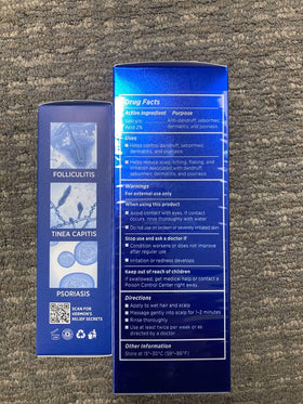 Hermon cream and shampoo beside a ruler showing compact size benefit