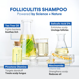 Hermon shampoo texture dispensed on hand illustrating light non-greasy feel