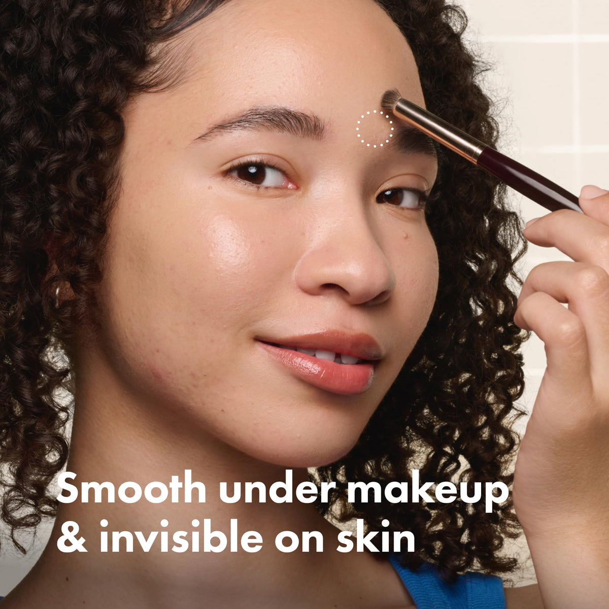 HERO COSMETICS applying patch into nose crease for targeted protection