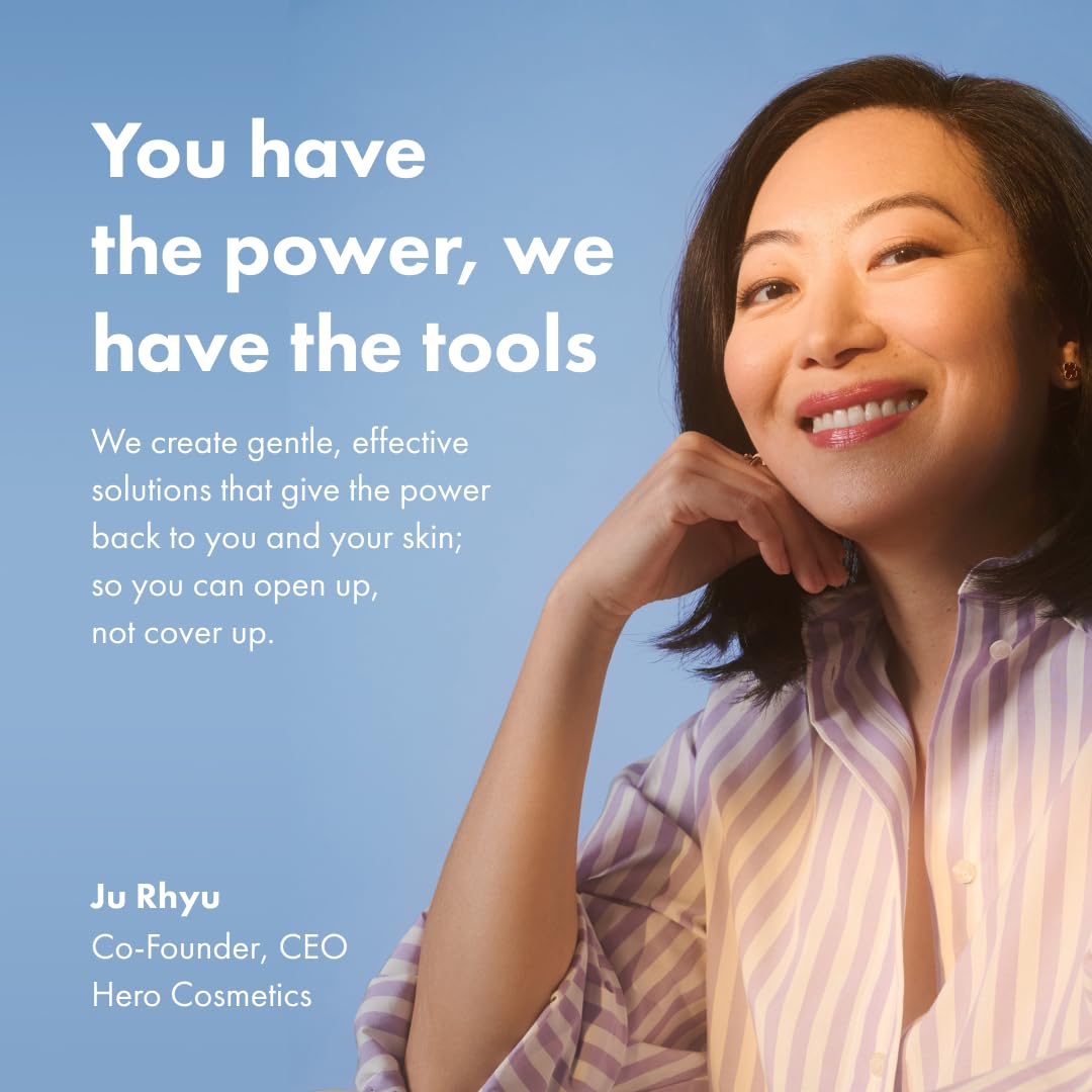 HERO COSMETICS ingredient label highlighting 15% vitamin C and hyaluronic benefit