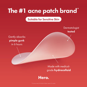 Hero Cosmetics Mighty Patch next to coin for scale showing 12mm medium patch size
