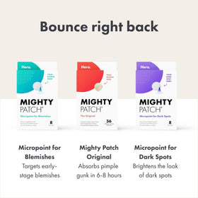 Hero Cosmetics Mighty Patch under makeup demonstration showing invisible wear and coverage