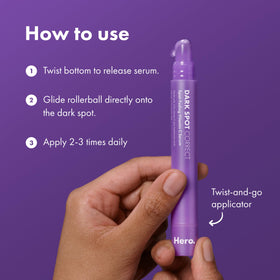 HERO COSMETICS pen held in hand to show travel-size convenience benefit