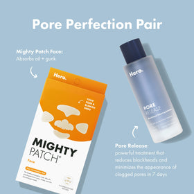 Hero Cosmetics bottle staged on bathroom shelf as part of daily skincare routine