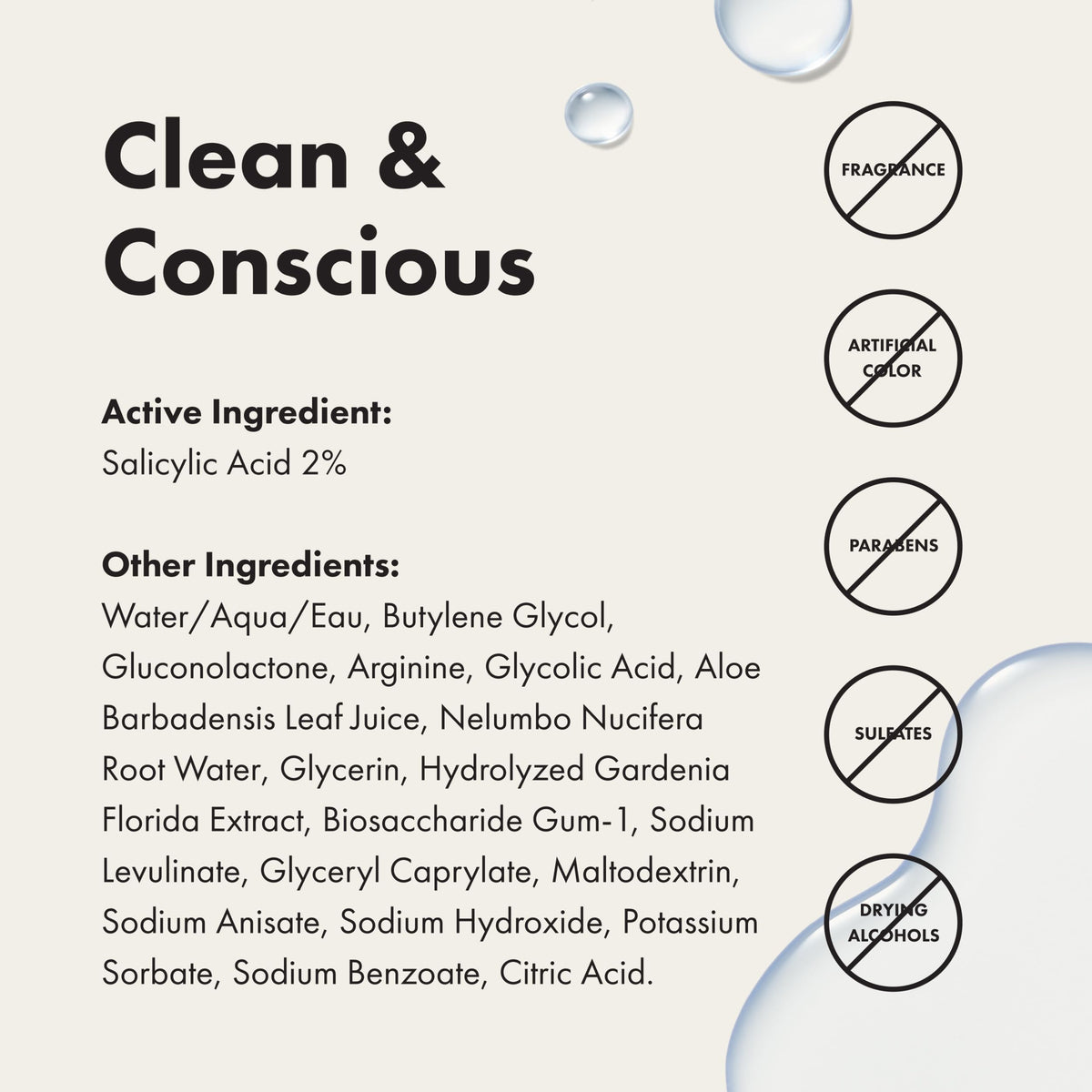 Hero Cosmetics ingredients display with aloe and lotus water highlighting soothing benefits