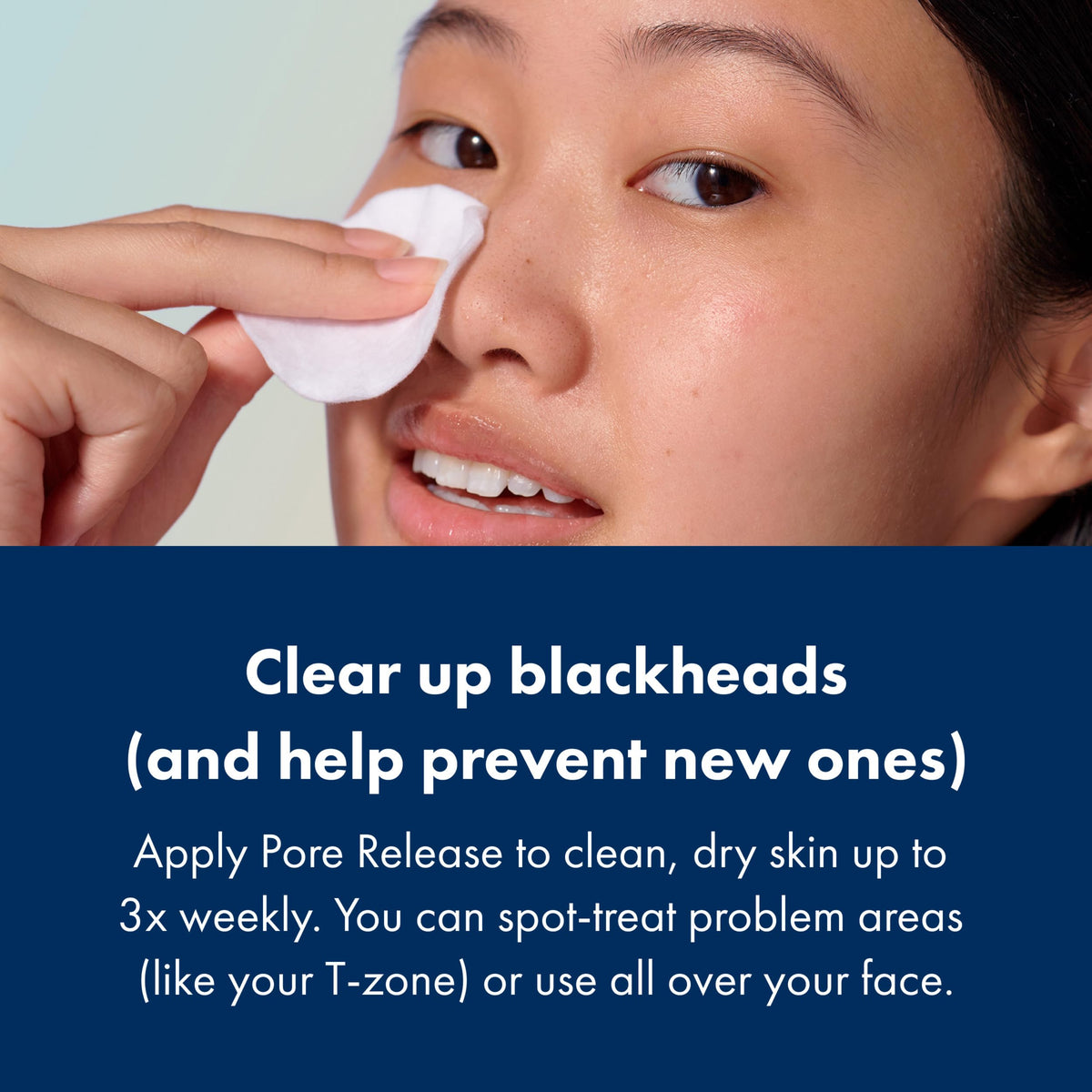 Hero Cosmetics toner soaked on cotton pad ready to treat blackheads and pores