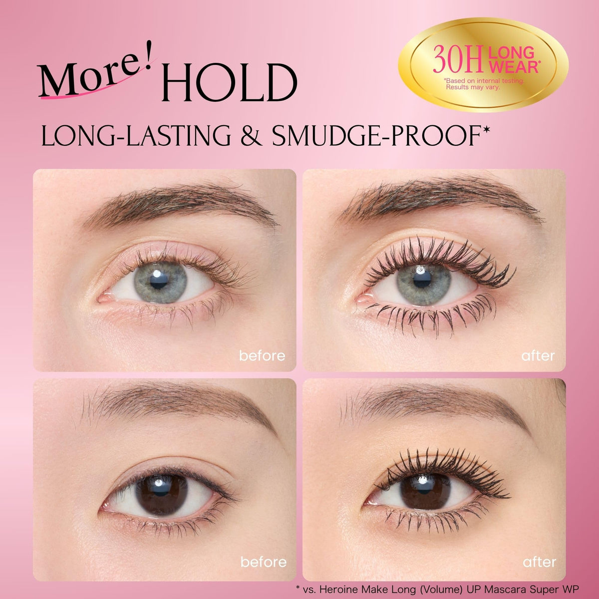 Heroine Make brush texture highlighting fiber pick-up for volumizing effect