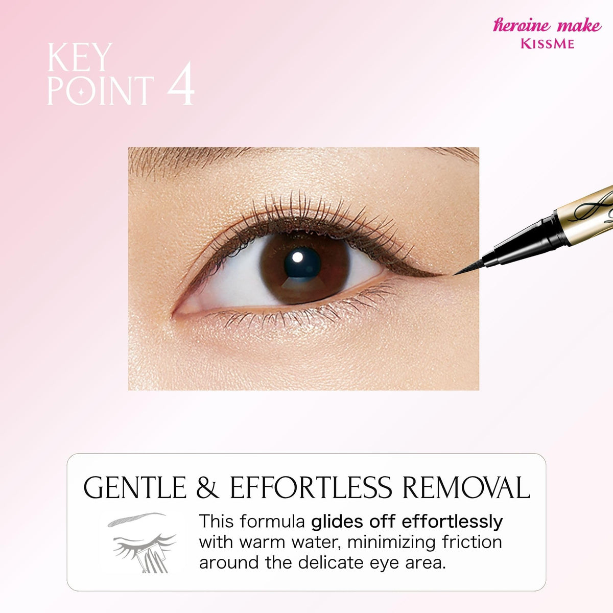 Heroine Make eye liner applied daylook showing natural definition and wear resistance benefit