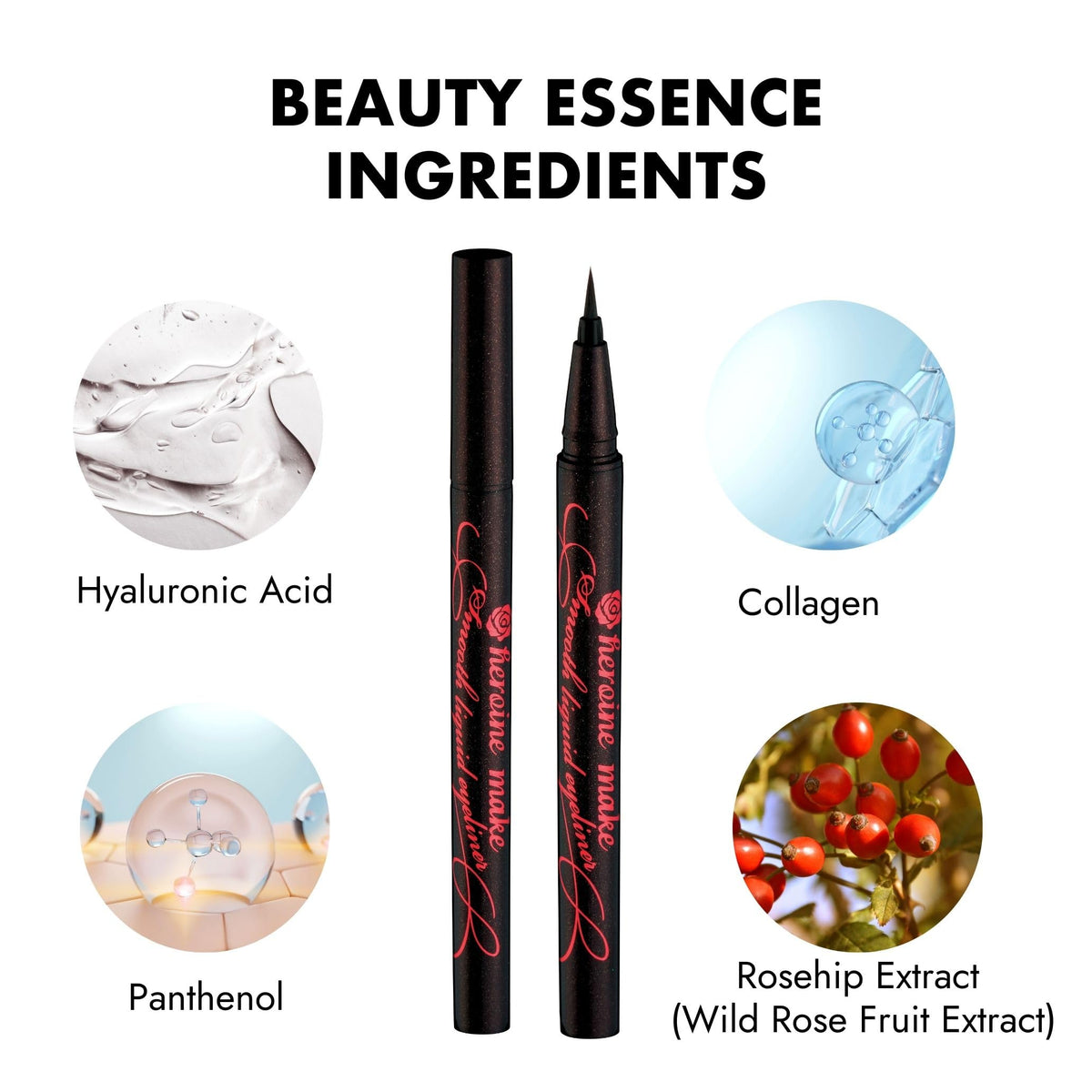 Heroine Make eyeliner held in hand to show size and easy handling benefit