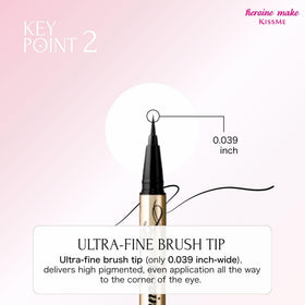 Heroine Make ink adjuster detail showing smooth flow and no-skip application benefit