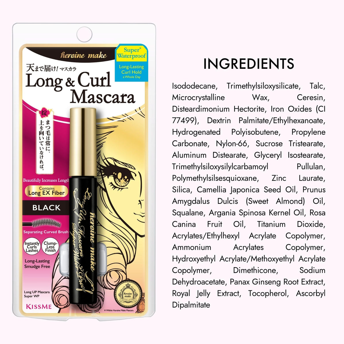 Heroine Make lifestyle shot on a model demonstrating all-day smudge-proof wear