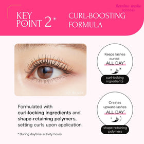 Heroine Make mascara texture swatch on skin highlighting fiber finish
