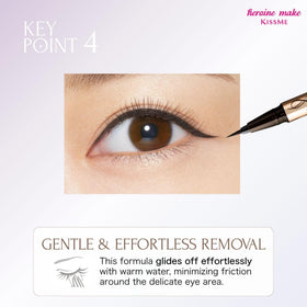 Heroine Make packaging label close-up highlighting gentle formula info