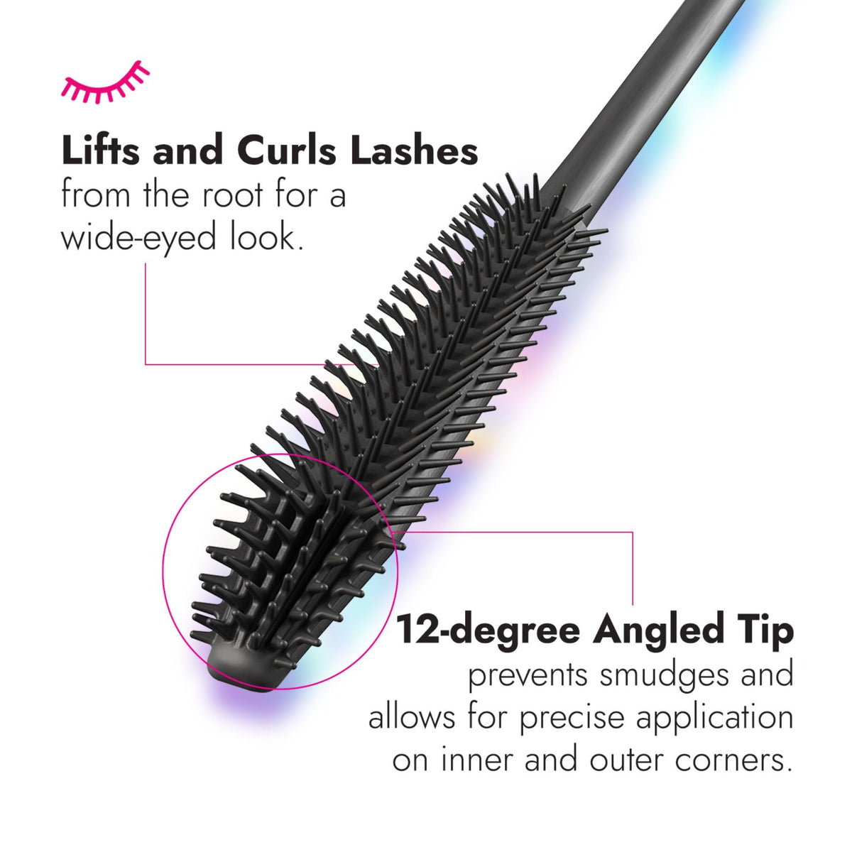 Heroine Make texture close-up displaying smooth, non-clumping finish