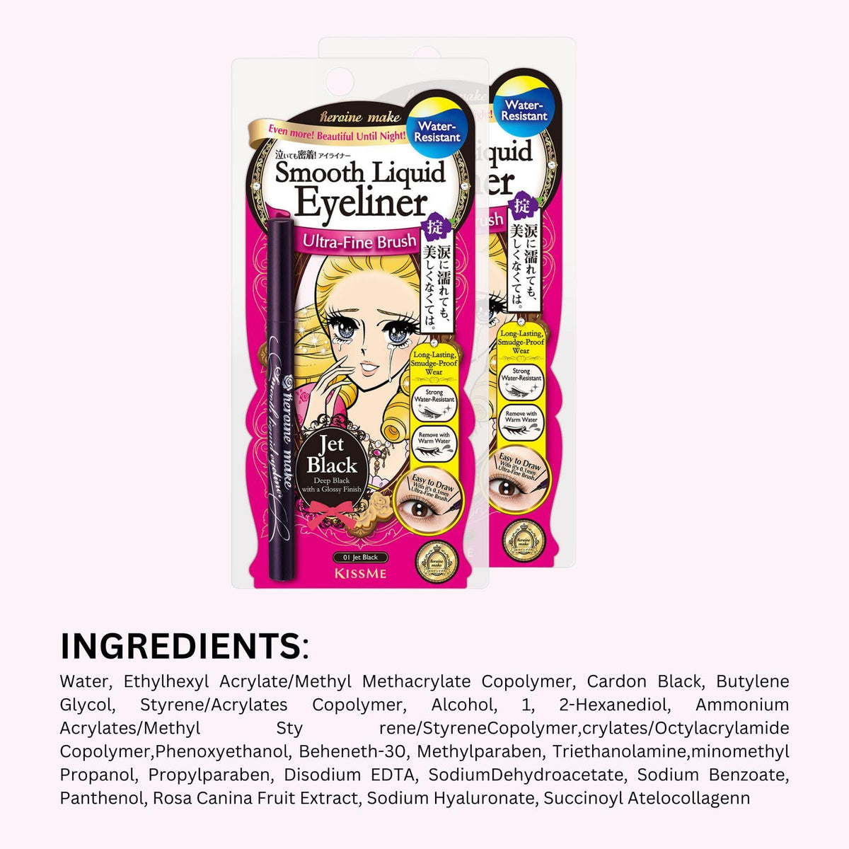 Heroine Make two-pack flatlay for travel-ready and backup convenience