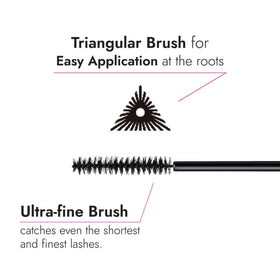 Heroine Make wand and brush detail showing precise application and lift