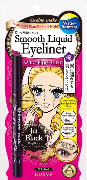 Heroine Make front packaging showing waterproof black eyeliner and benefits