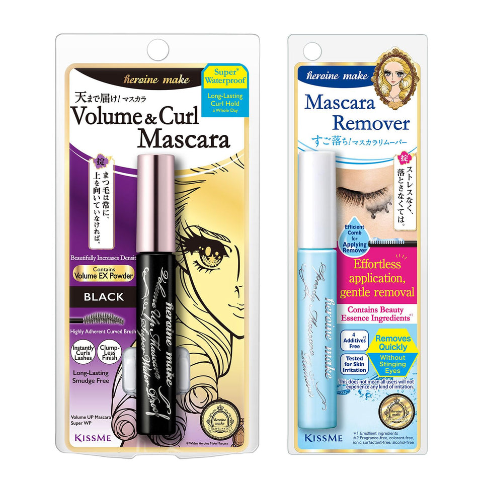 Heroine Make front packaging showing compact waterproof mascara for bold lashes