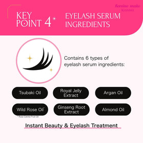 Heroine Make ingredients label highlighting conditioning oils for lash comfort benefit
