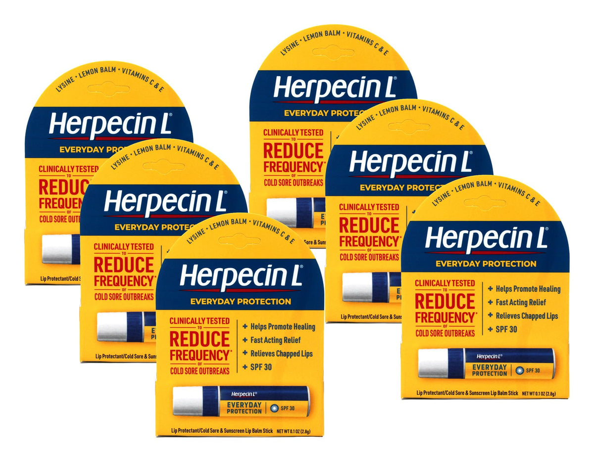 Herpecin-L front packaging showing product and SPF30 protection benefit