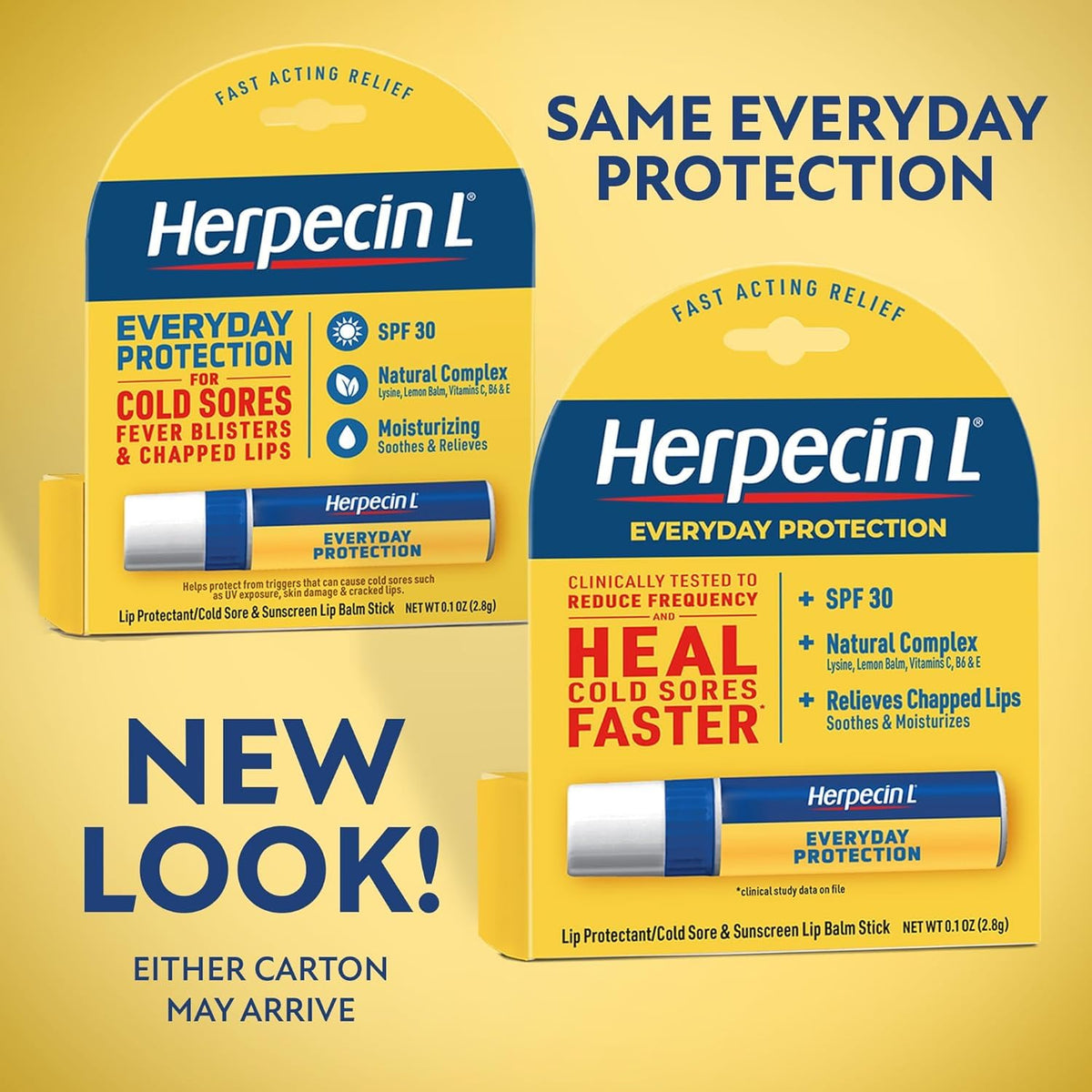 Herpecin-L tube next to a coin showing compact 0.1 oz travel-friendly size