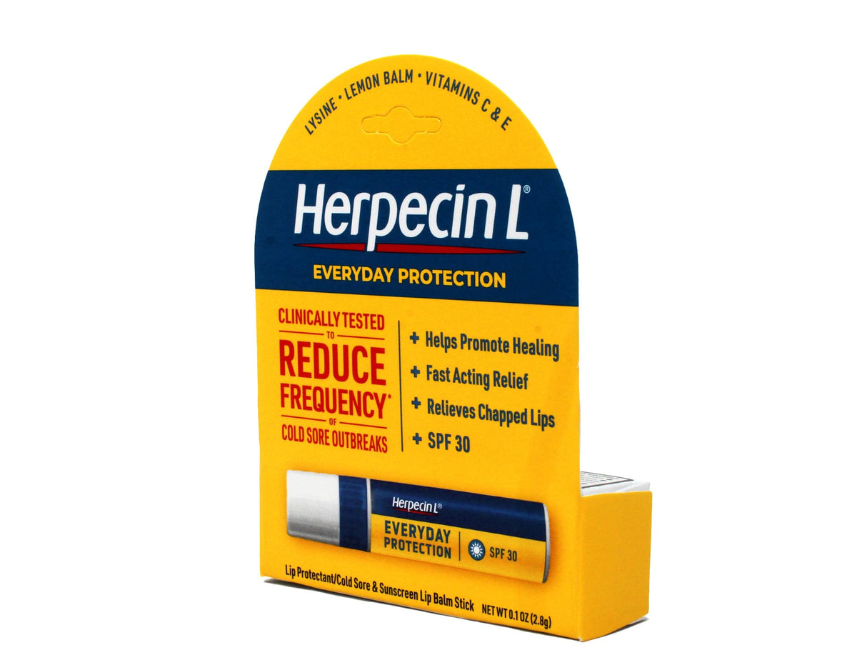 Herpecin-L stick open with exposed balm for precise application benefit