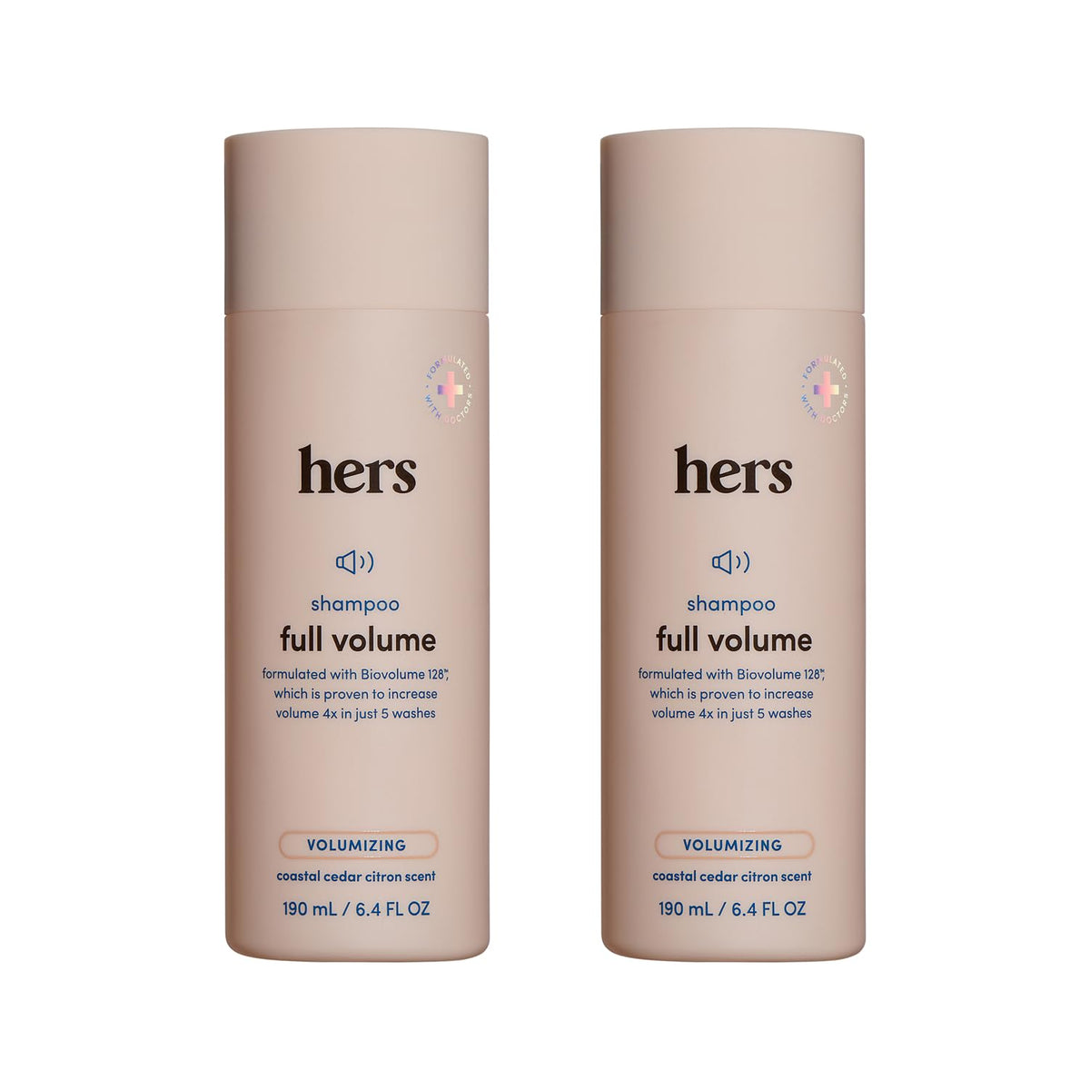 HIMS & HERS front packaging showing bottle and label for easy identification and confidence