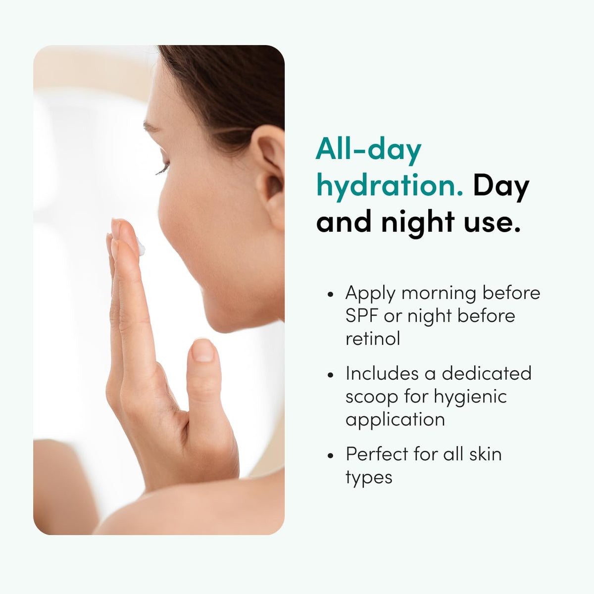 hers hydrobounce used during morning routine demonstrating makeup-friendly base