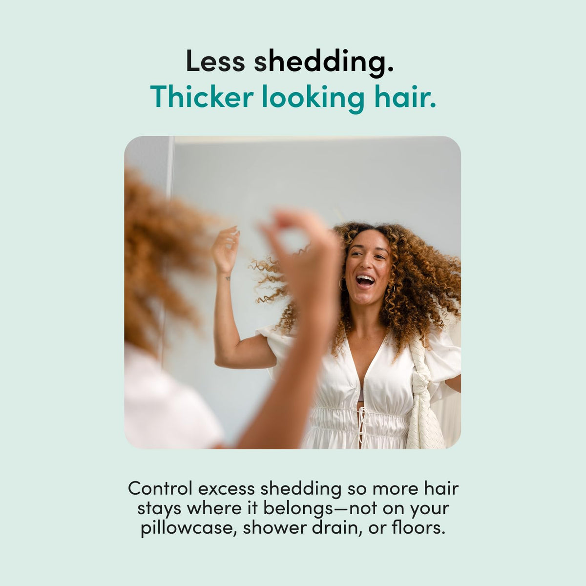 hers shampoo lather in hand, demonstrating effective cleansing and gentle foam