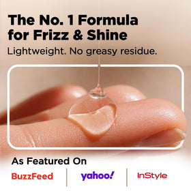 HerStyler close-up of a single serum drop highlighting smooth texture and quick absorption