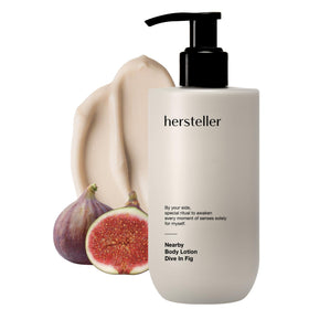 Hersteller front packaging showing fig lotion and eco-friendly benefit