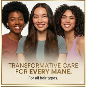 HerStyler before and after hair comparison illustrating smoother, shinier strands