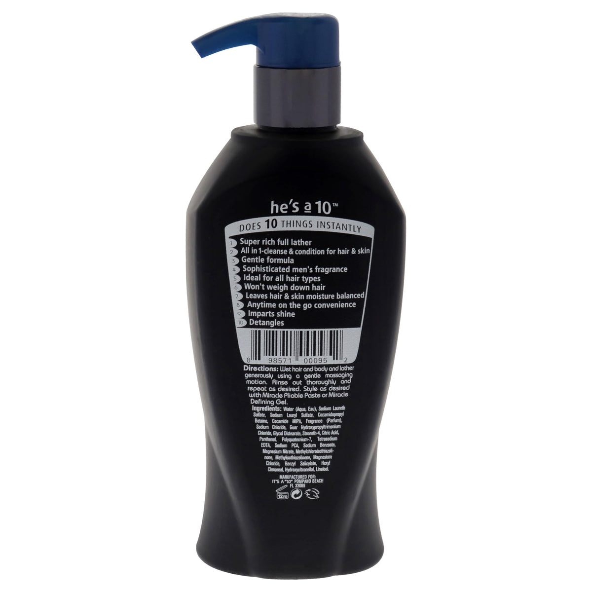 It's a 10 close-up of rich lather texture demonstrating gentle cleansing and conditioning
