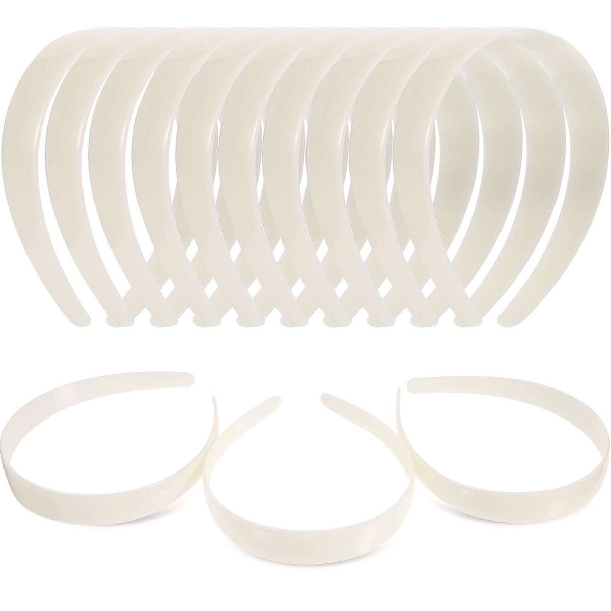 HESTYA front packaging showing 40 white headbands, convenient bulk supply