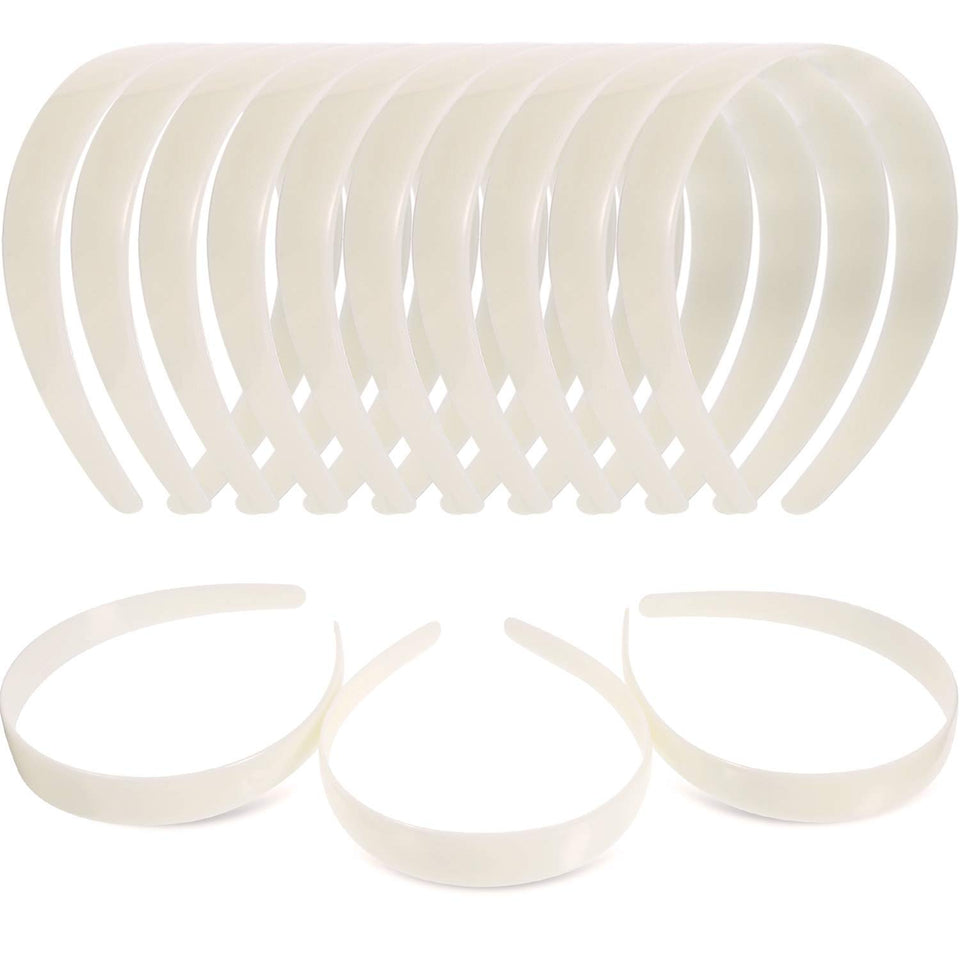 HESTYA front packaging showing 40 white headbands, convenient bulk supply
