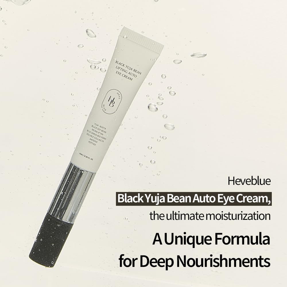 HEVEBLUE applying device to under-eye for targeted lifting