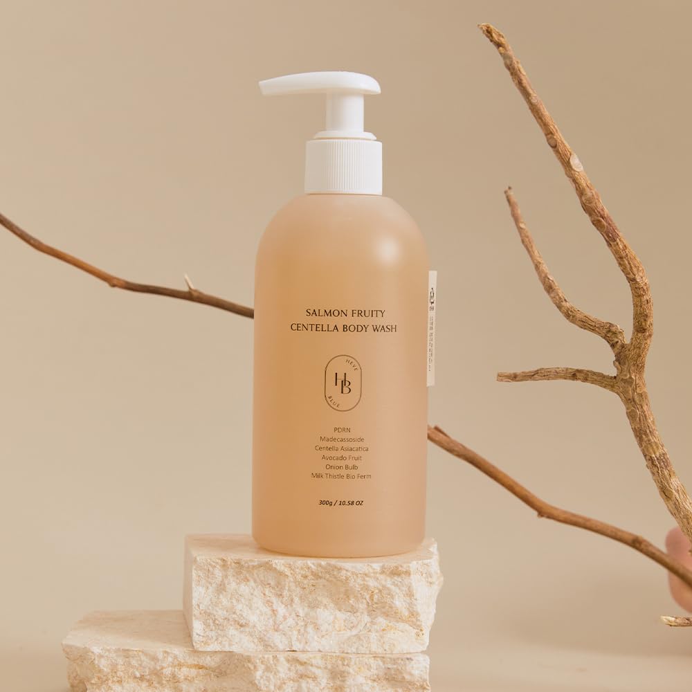 HEVEBLUE creamy foam on hand illustrating gentle, hydrating cleansing