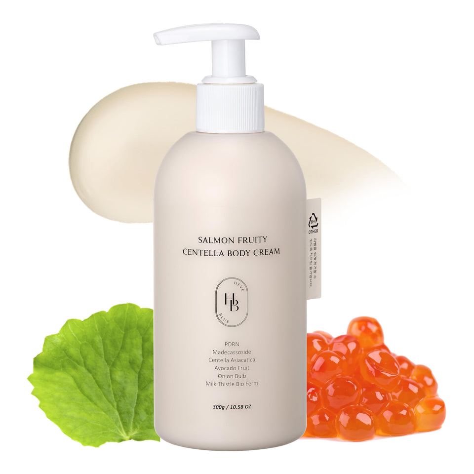 HEVEBLUE front packaging showing product name and soothing benefit