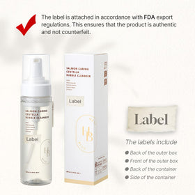 HEVEBLUE pump dispensing airy foam texture for gentle cleansing