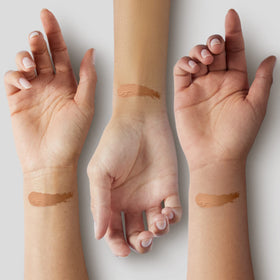 Hey Honey applying concealer under eye showing coverage of dark circles