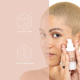 Hey Honey applied on hand demonstrating blendable coverage and natural finish