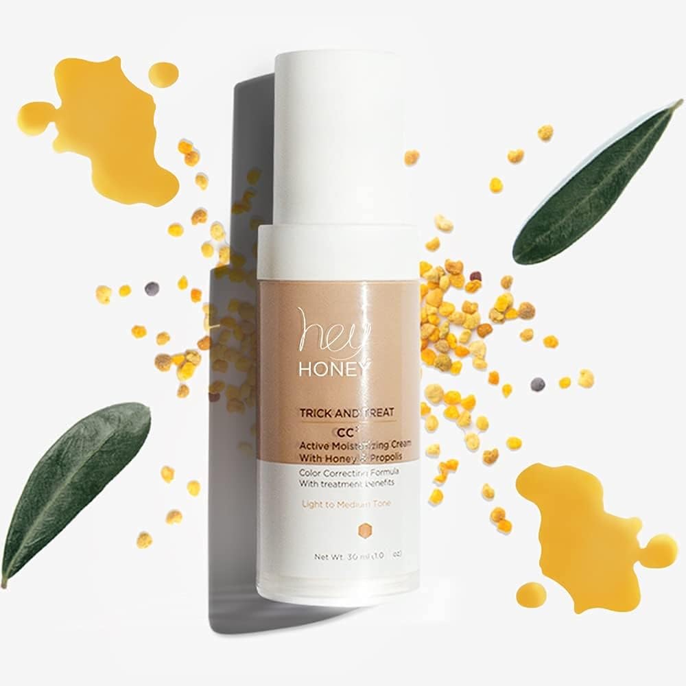 Hey Honey lifestyle outdoor scene showing sun protection and glowing complexion
