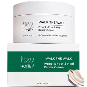 Hey Honey front packaging showing 5 oz jar and clear benefits